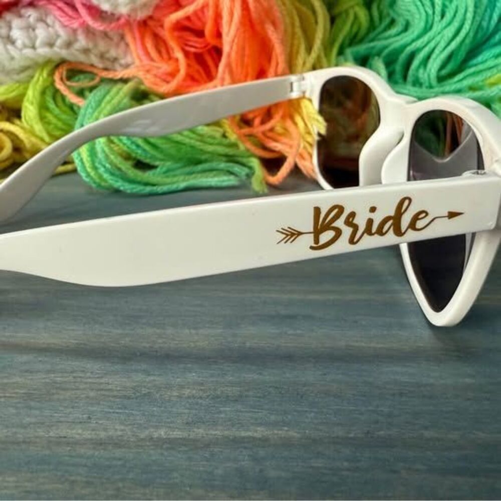 Bride white sunglasses -honeymoon gear